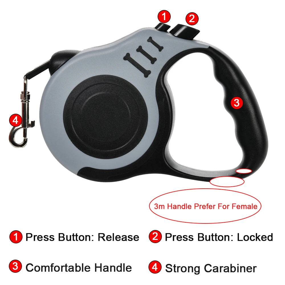 Premium Automatic Retractable Dog & Cat Leash