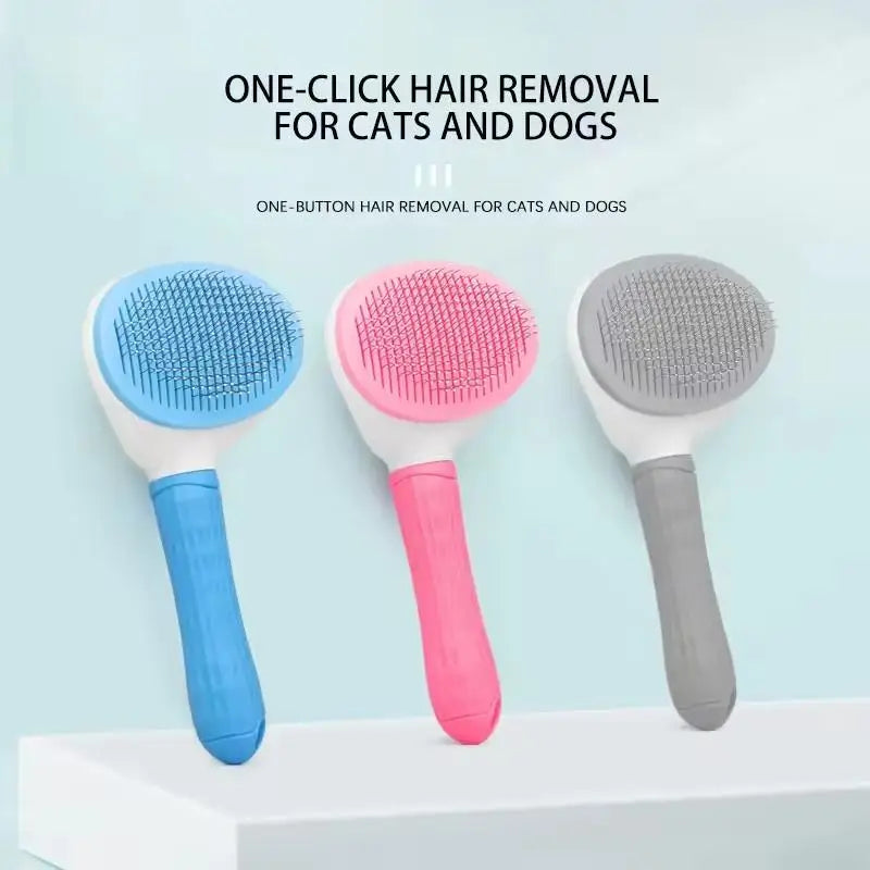 PetBloom Pro: One-Click Self-Cleaning Grooming Brush for Pets