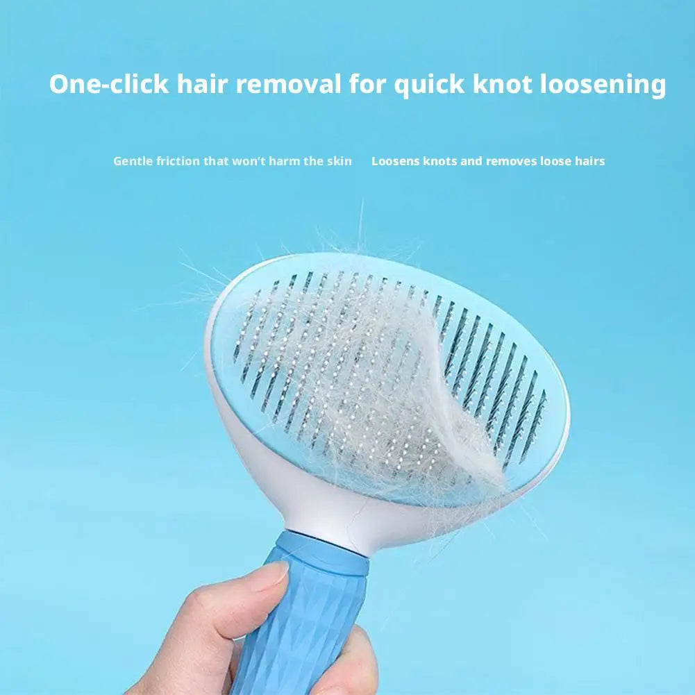 PetBloom Pro: One-Click Self-Cleaning Grooming Brush for Pets