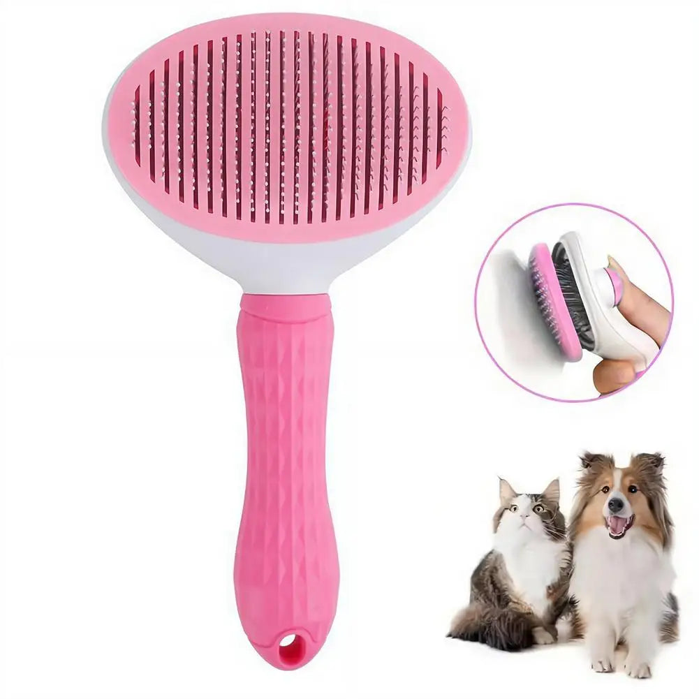 PetBloom Pro: One-Click Self-Cleaning Grooming Brush for Pets