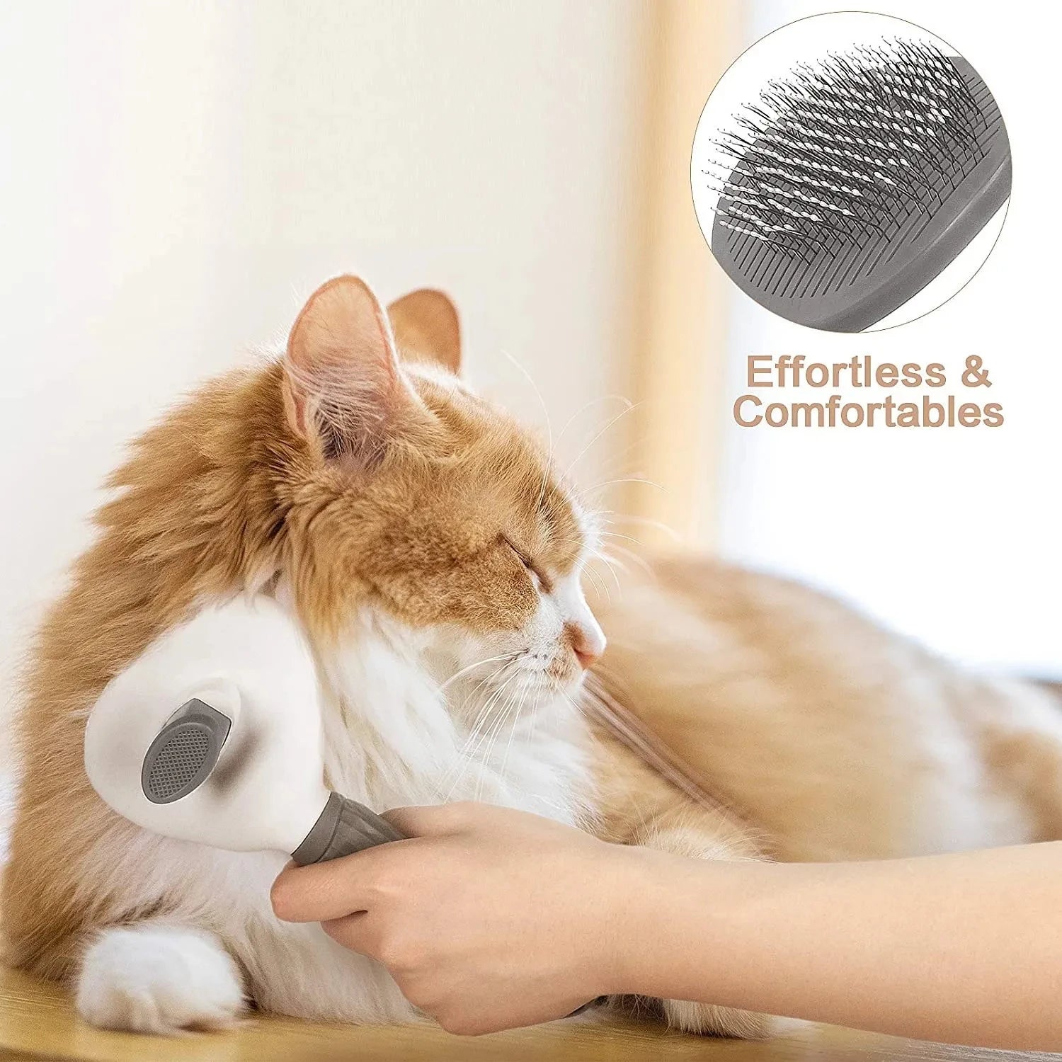 Ergonomic Pet Grooming Comb for Tangle-Free Fur
