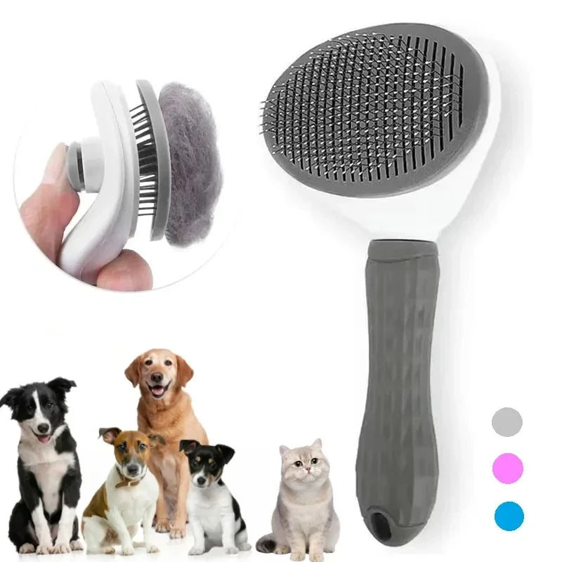 Ergonomic Pet Grooming Comb for Tangle-Free Fur