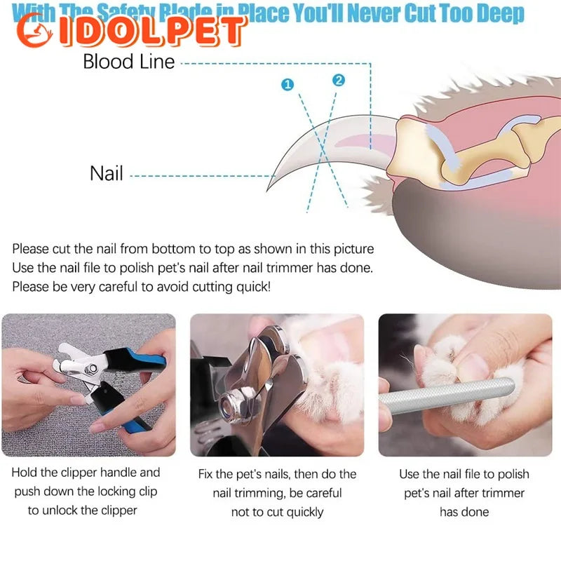 Professional Safety Pet Nail Clipper with Protective Guard