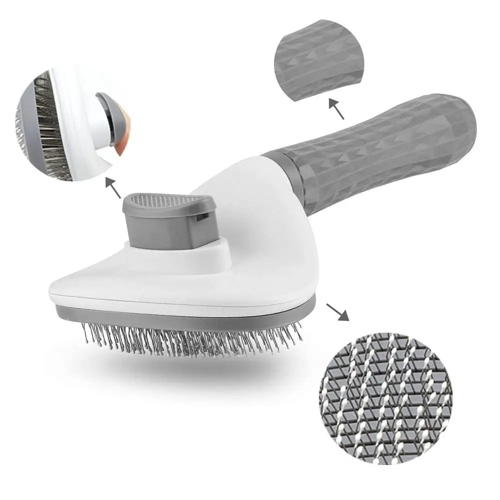PetBloom Pro: One-Click Self-Cleaning Grooming Brush for Pets