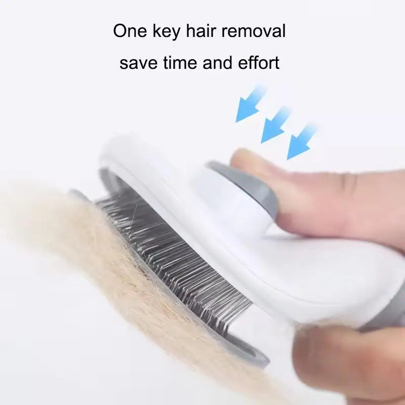 PetBloom Pro: One-Click Self-Cleaning Grooming Brush for Pets