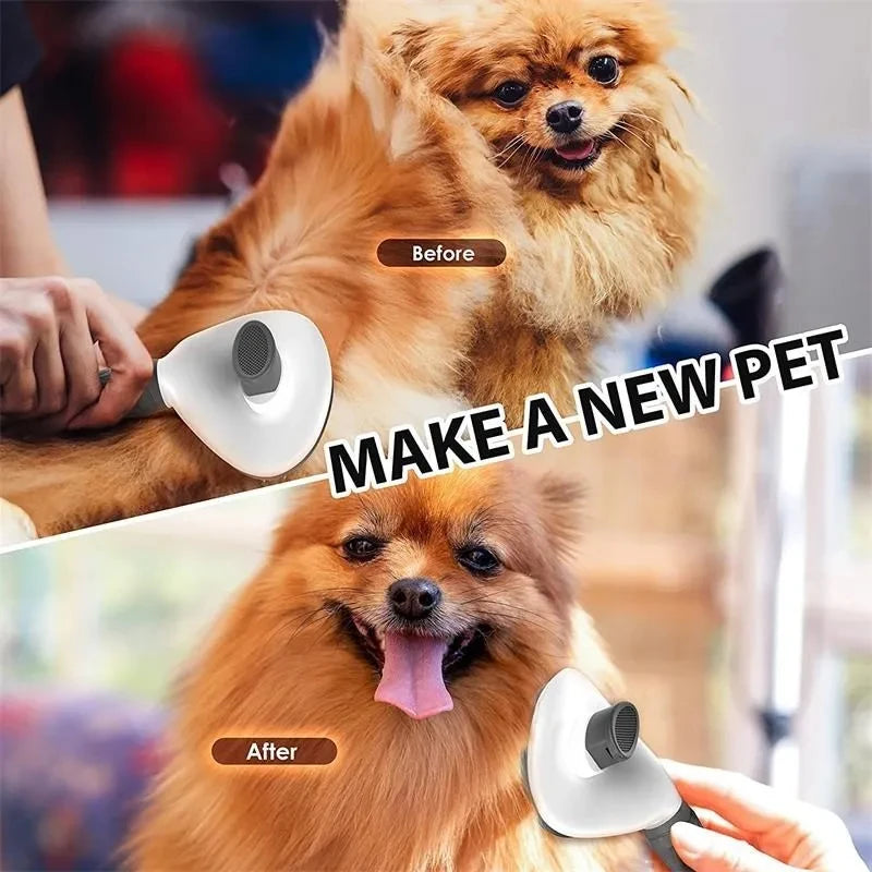 Ergonomic Pet Grooming Comb for Tangle-Free Fur