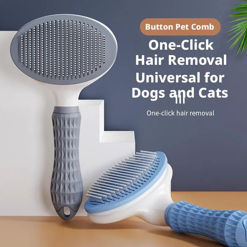 PetBloom Pro: One-Click Self-Cleaning Grooming Brush for Pets