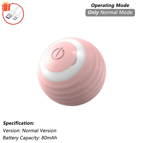 Dog Cat Interactive Ball Toy Automatic Rolling Ball Faux Tail