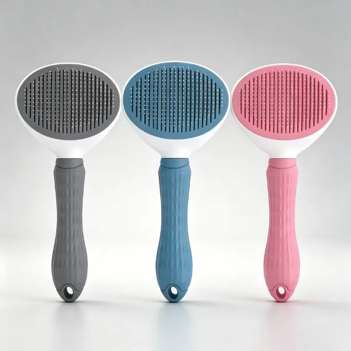 PetBloom Pro: One-Click Self-Cleaning Grooming Brush for Pets