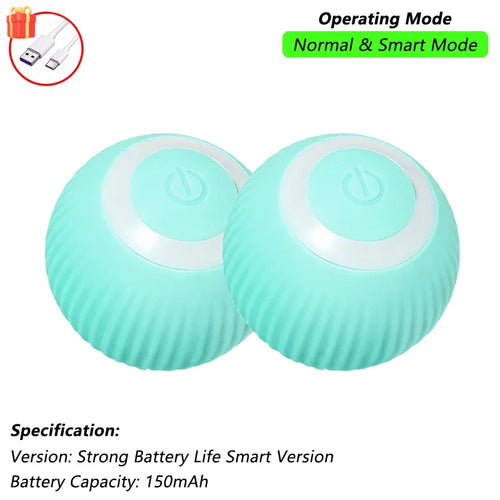 Dog Cat Interactive Ball Toy Automatic Rolling Ball Faux Tail