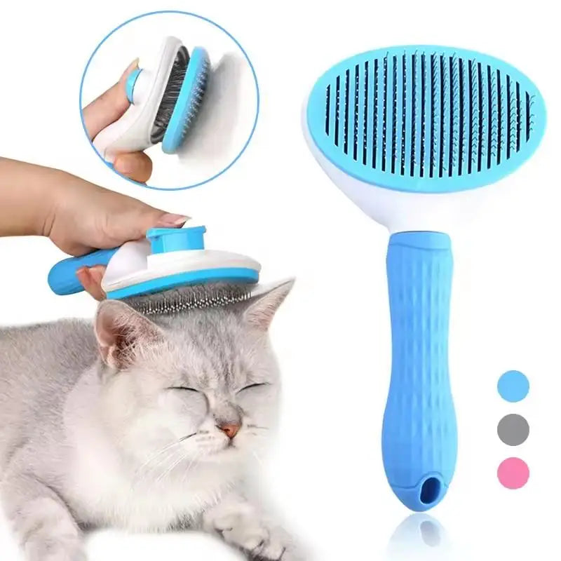 PetBloom Pro: One-Click Self-Cleaning Grooming Brush for Pets