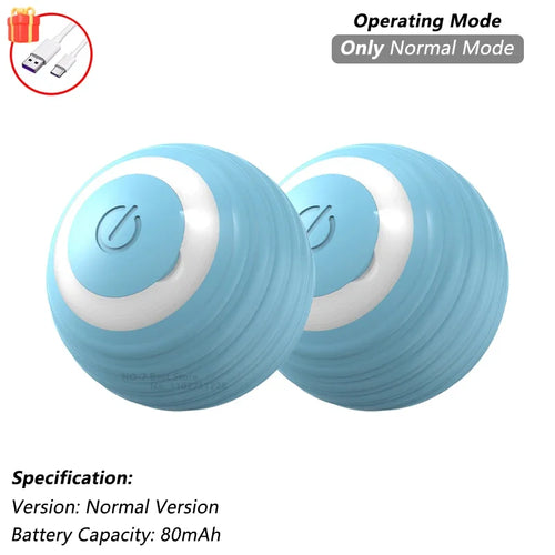 Dog Cat Interactive Ball Toy Automatic Rolling Ball Faux Tail