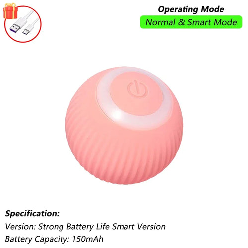 Dog Cat Interactive Ball Toy Automatic Rolling Ball Faux Tail