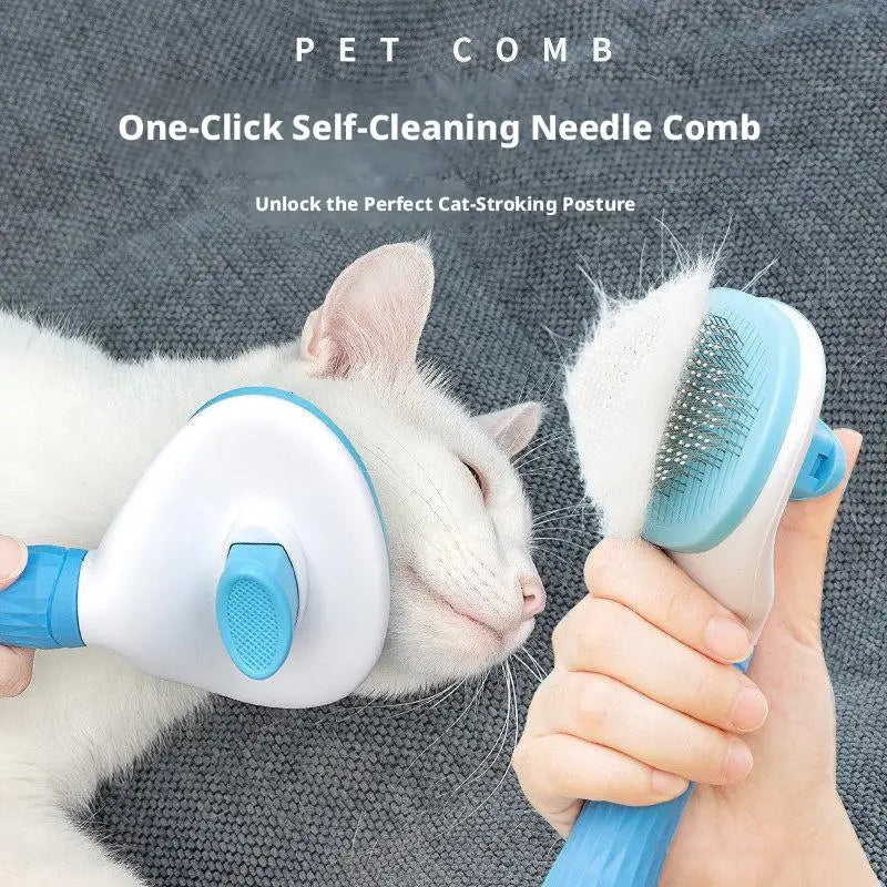 PetBloom Pro: One-Click Self-Cleaning Grooming Brush for Pets
