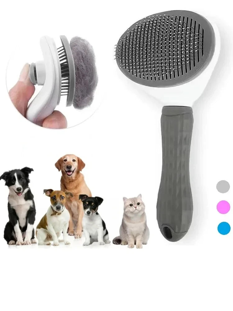 Ergonomic Pet Grooming Comb for Tangle-Free Fur