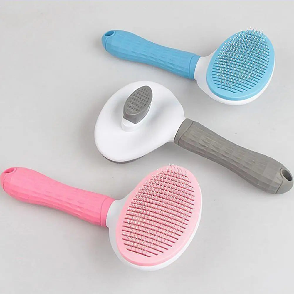 PetBloom Pro: One-Click Self-Cleaning Grooming Brush for Pets