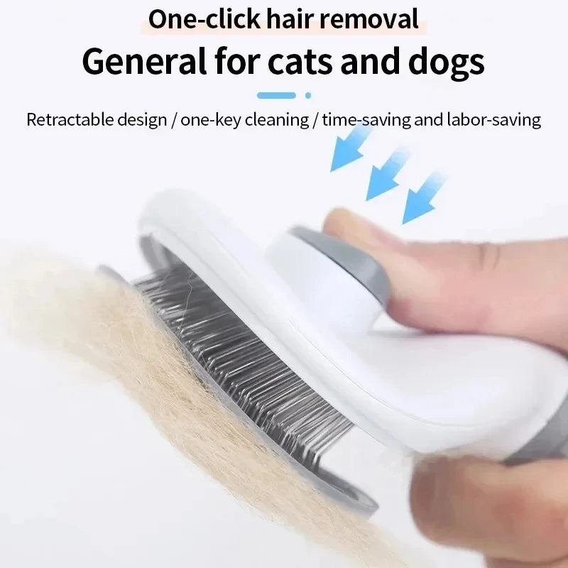 Ergonomic Pet Grooming Comb for Tangle-Free Fur