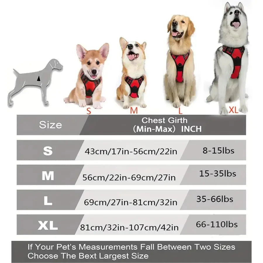Premium Adjustable Comfort Harness & Leash Set for Dogs