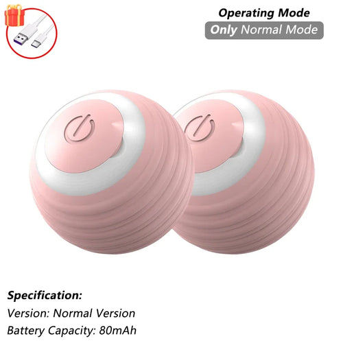 Dog Cat Interactive Ball Toy Automatic Rolling Ball Faux Tail