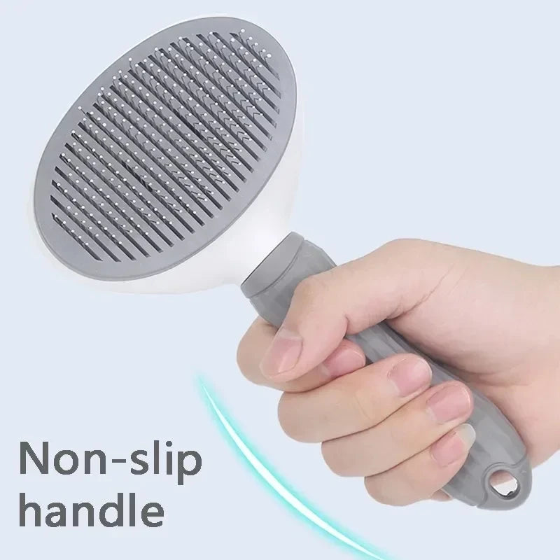 Ergonomic Pet Grooming Comb for Tangle-Free Fur