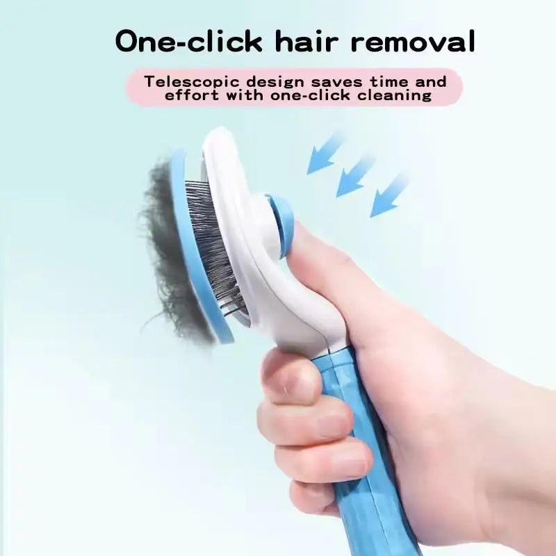 PetBloom Pro: One-Click Self-Cleaning Grooming Brush for Pets
