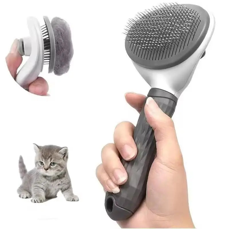 PetBloom Pro: One-Click Self-Cleaning Grooming Brush for Pets